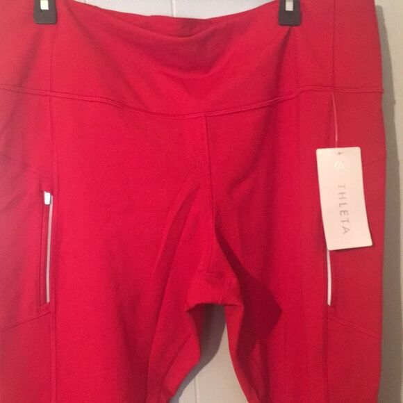 Athleta Red leggings/joggers - Picture 6 of 14